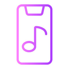 music player gradient icon