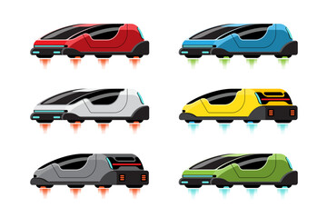 Set  mockup of Hitech sport car in modern design vector