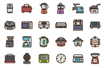 Set of kitchenware Icons
