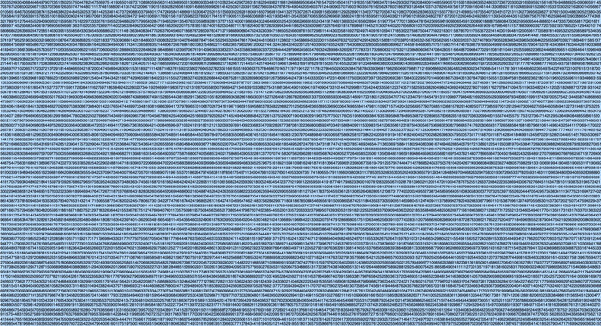 série de chiffres d'une puissance de deux, series of numbers with a power of two