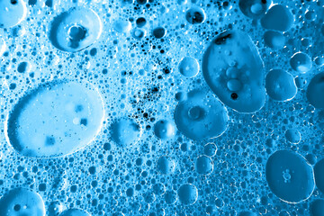 The surface of the water with drops. Background for the design.