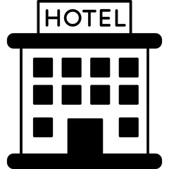 Hotel building Vector Icon fully editable

