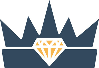 Diamond crown Vector Icon
