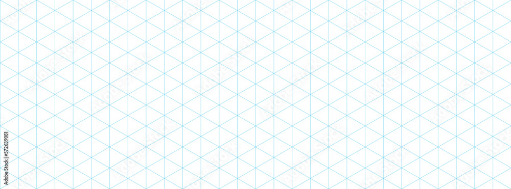 Poster blue isometric grid graph paper background. seamless pattern guide background. desigh for engineerin
