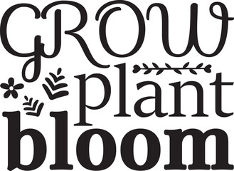 Grow plant bloom SVG cut files