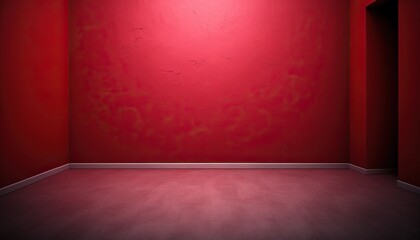 Empty Red Backdrop, Room mockup