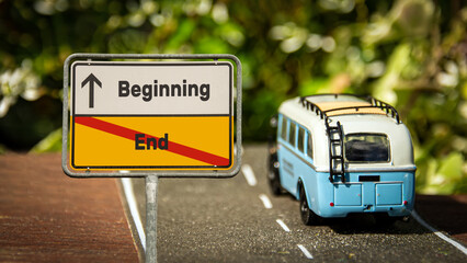 Street Sign Beginning versus End