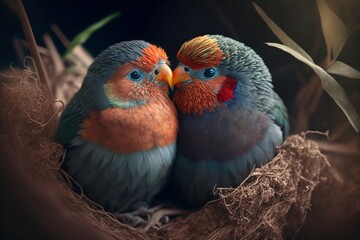 Lovebirds. Generative AI