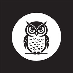 Owl bird logo, owl line art template design inspiration. Logo Vector icon template