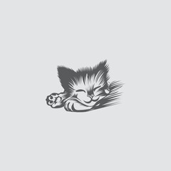 Custom cat vector art design 