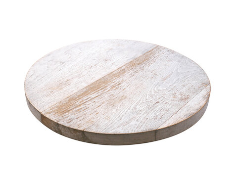 Wood cutting board isolated on white background. Wooden tray.