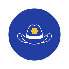 Cowboy hat Vector Icon fully editable

