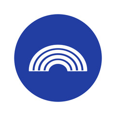 Cloudy rainbow Vector Icon fully editable

