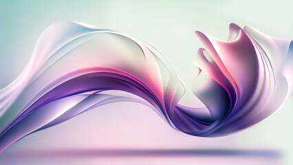 Purple Silk Waves Background - obrazy, fototapety, plakaty