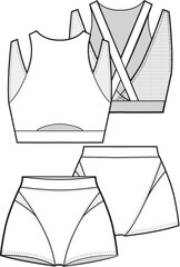 illustration drawings vector swimsuit bikini beach caftan sea pattern print brief bra sportswim lingerie body frill clothing clothes fabric style women girl woven textile 