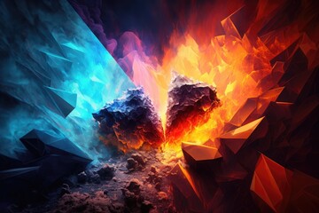 The contrast of life- the contrast between fire and ice