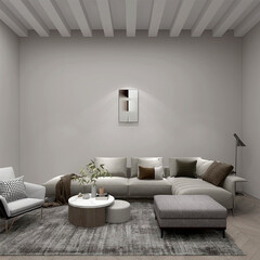 modern living room with sofa