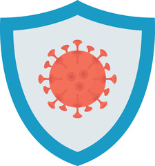 coronavirus shield and coronavirus