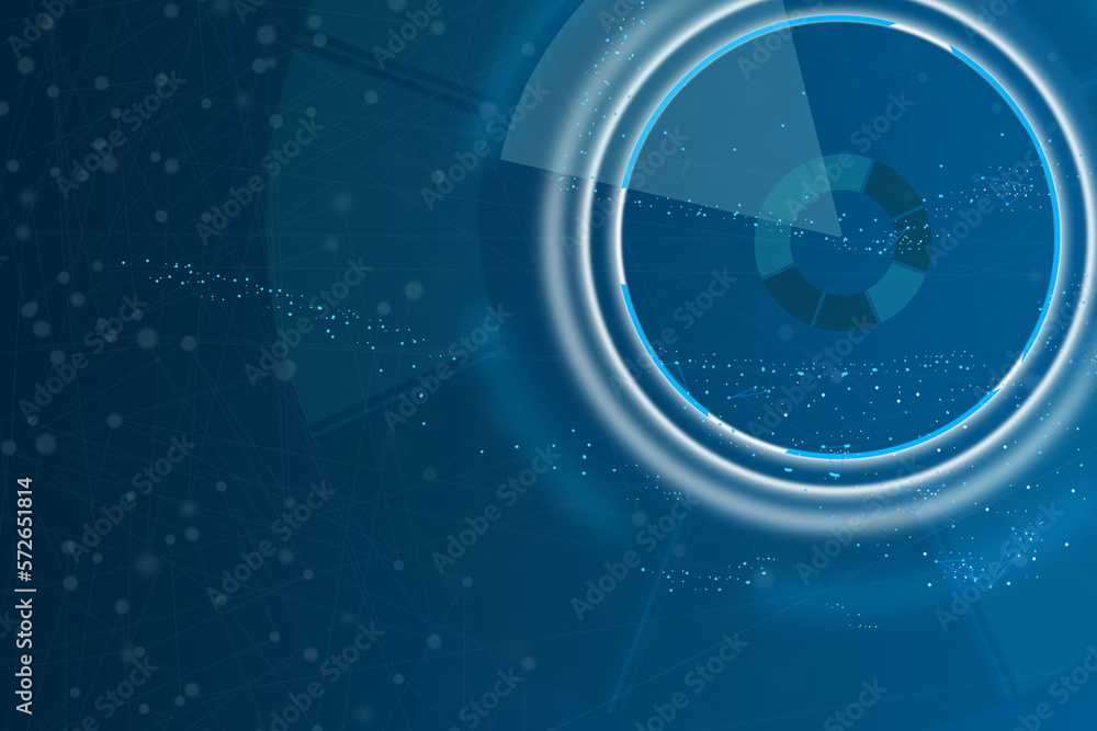 Poster businessman touching global network and data customer connection on space background