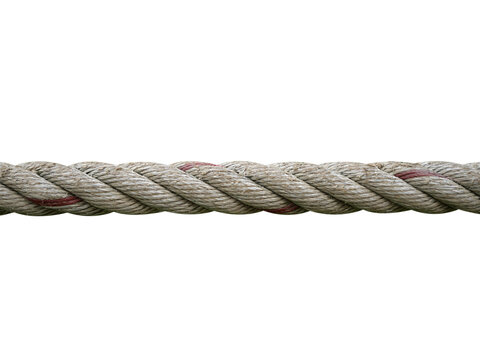 rope with knot.Useful to hold objects firmly, safely, and strong isolate on white background.