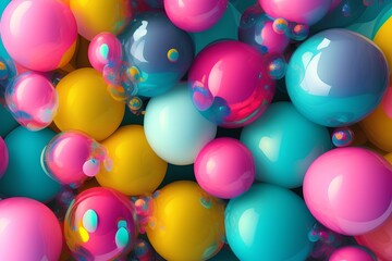 Fototapeta na wymiar colorful balloons on the background-Generate AI