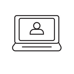 laptop  icon on background