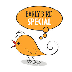 Early Bird Special discount sale event banner or poster.