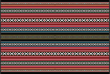 A Detailed Rug Pattern Motif Traditional Handmade Sadu Blue  And Green Touches - obrazy, fototapety, plakaty