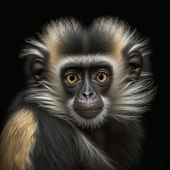 Obraz premium Aotus infulatus Monkey Generative AI