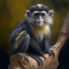 Obraz premium Callicebus donacophilus Monkey Generative AI