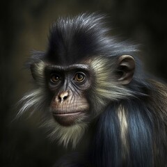Fototapeta premium Cebus albifrons Monkey Generative AI