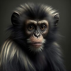 Fototapeta premium Chiropotes utahicki Monkey Generative AI