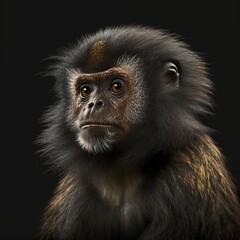 Obraz premium Pithecia albicans Monkey Generative AI