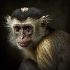 Obraz premium Saguinus inustus Monkey Generative AI
