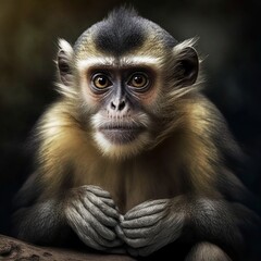 Obraz premium Saimiri cassiquiarensis Monkey Generative AI