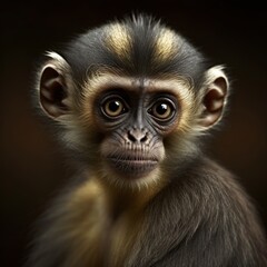 Fototapeta premium Saimiri macrodon Monkey Generative AI