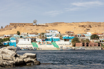 Nubian Village in Aswan, Egypt. Africa. 