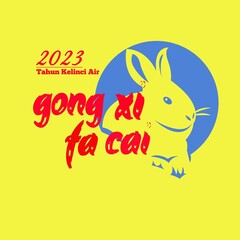 happy easter card with rabbit