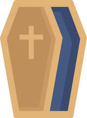 Obraz premium halloween coffin and wood