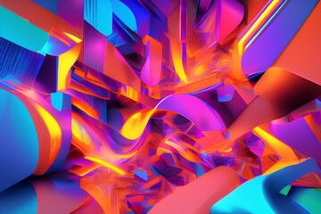 abstract colorful background - Generate AI