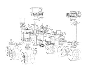 Mars Rover. 3d illustration