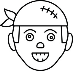 halloween zombie and scary