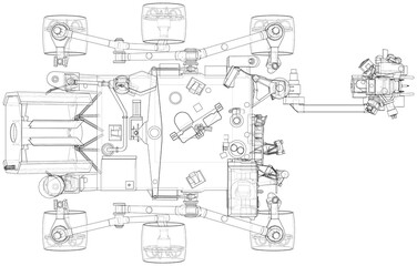 Mars Rover. 3d illustration