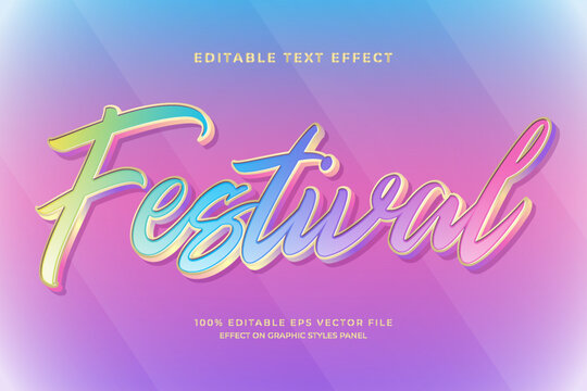 decorative holi festival editable text effect vector design