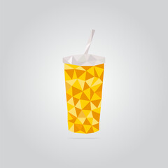Polygonal abstract geometric low poly food eating menu restaurant fruit vegetables bevarages drink sweet hamburger fast food dessert coffee tea wine triangle pattern