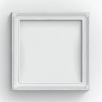 white frame on white