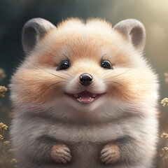 Obraz premium little red fox smiles 