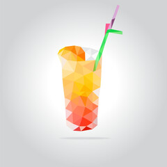 Polygonal abstract geometric low poly food eating menu restaurant fruit vegetables bevarages drink sweet hamburger fast food dessert coffee tea wine triangle pattern