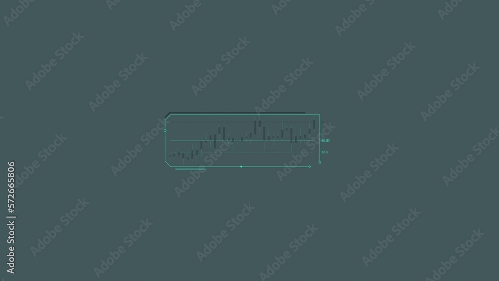 Canvas Prints animated hud infographic element stock market candlestick graph.
