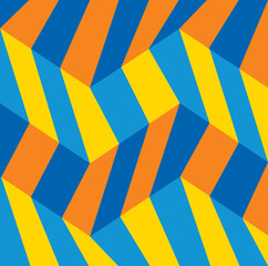 Vector illustration curved spine with yellow and blue stripes